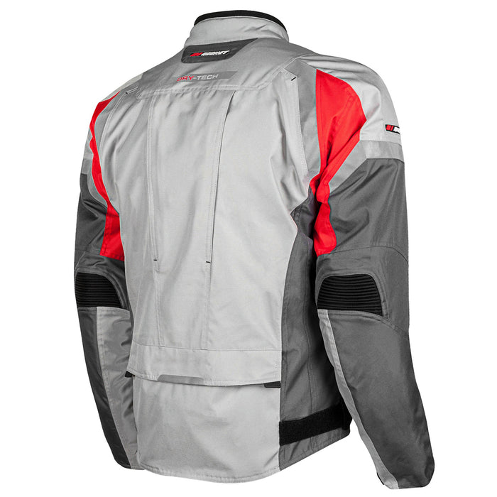 JOE ROCKET Men's Meteor Jacket in Silver/Red/Gray - Back