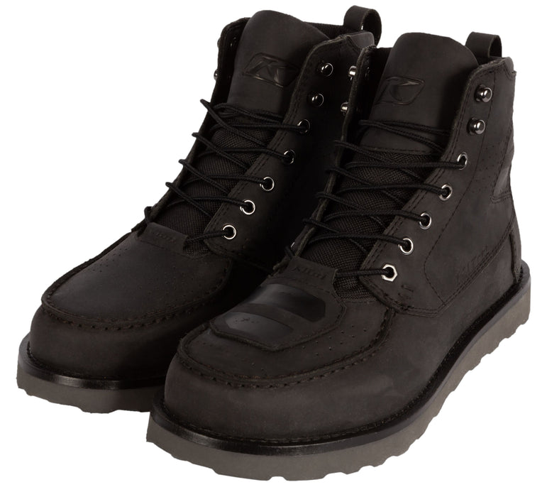 KLIM Blak Jak Leather Boots in Gunmetal Black
