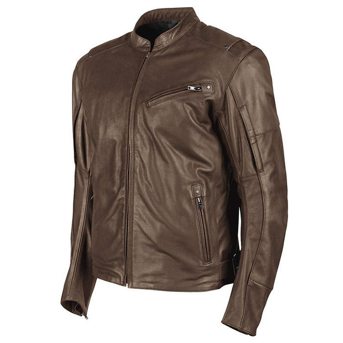 JOE ROCKET Men's Powerglide Leather Jacket in Brown