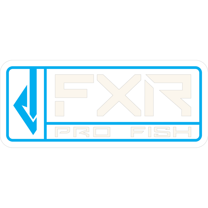 FXR Pro Fish Stickers 6"  in Blue/Clear
