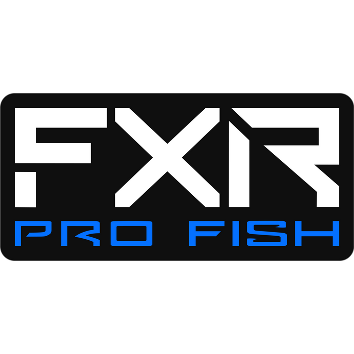 FXR Pro Fish Sticker 3” in Black/blue 