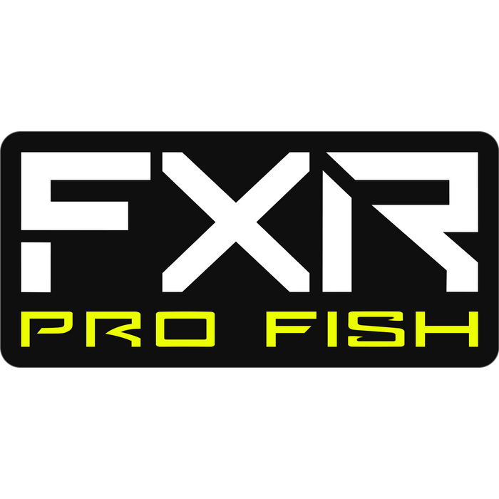FXR Pro Fish Sticker 3” in Black/HiVis