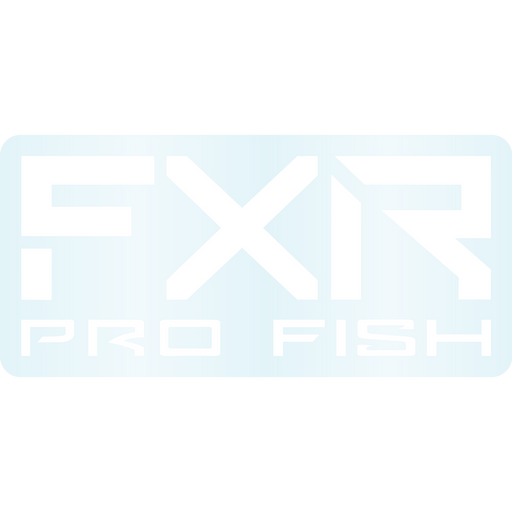 FXR Pro Fish Sticker 3” in White/Clear