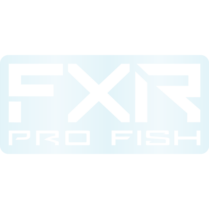 FXR Pro Fish Sticker 3” in White/Clear