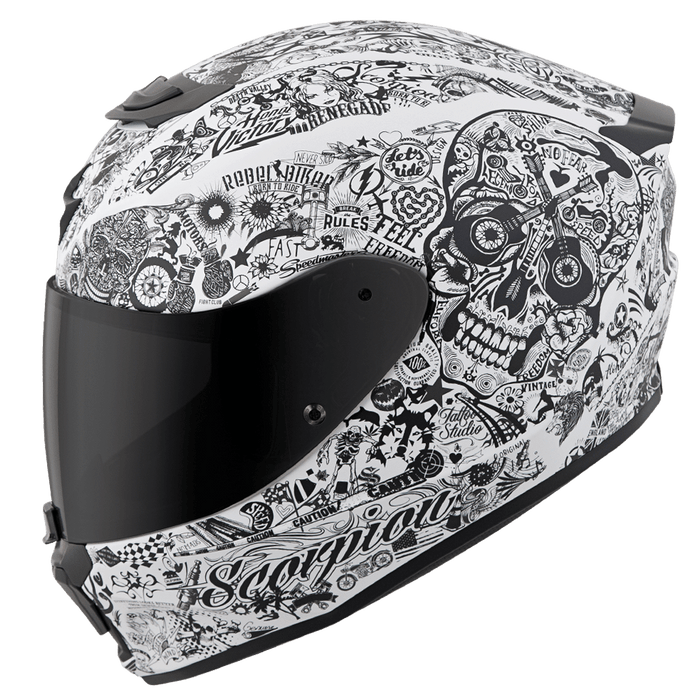 Scorpion EXO-R420 Shake Helmets - Snell/Dot in White