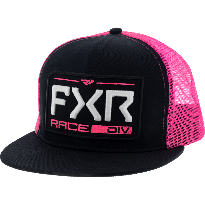 FXR Race Div Hat in Black/Electric Pink