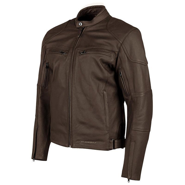 JOE ROCKET Men's Rasp Leather Jacket in Brown