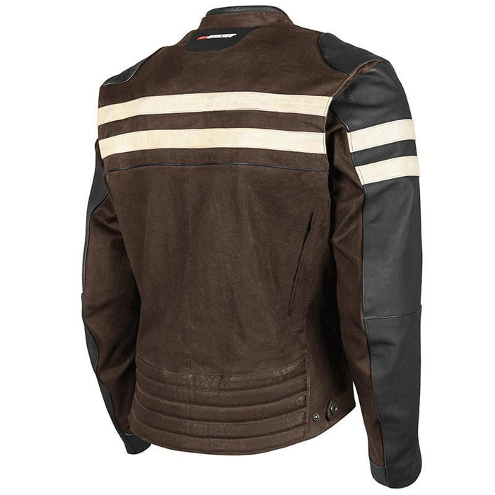 JOE ROCKET Men's 67 Leather/Textile Jacket in Black - Brown - Back