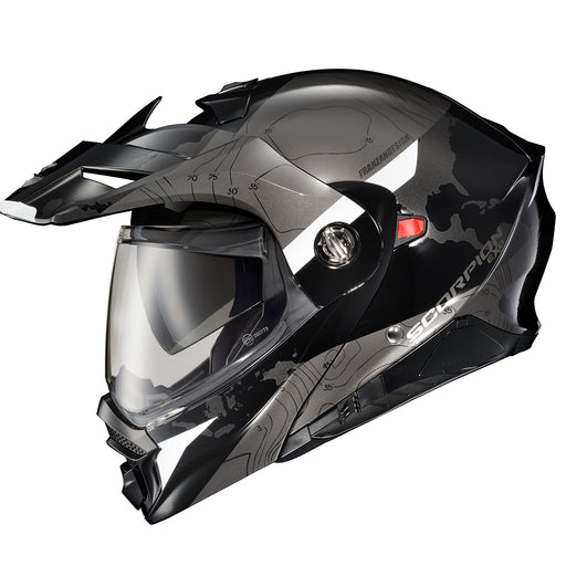 Scorpion EXO-AT960 Topographic Helmet DOT-ECE in Black/White