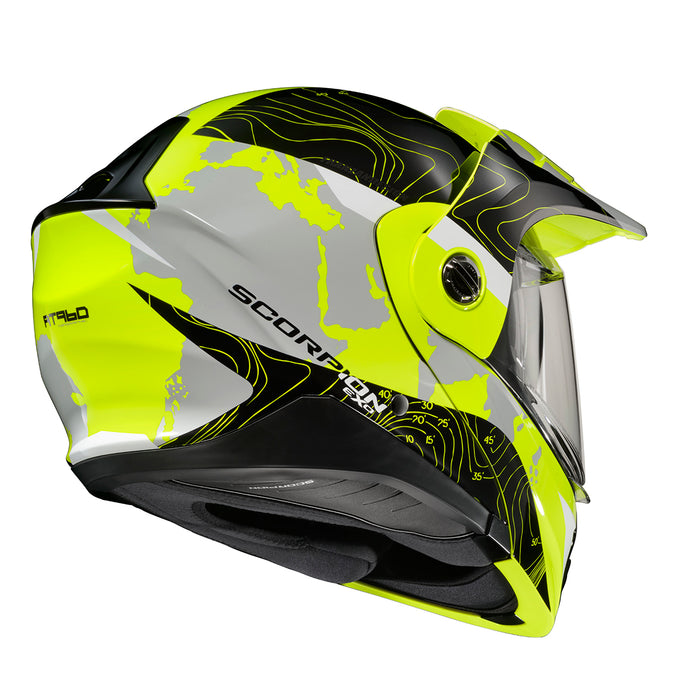 hi viz scorpion helmet EXO-AT960 Topographic Helmet DOT-ECE — HFX Motorsports