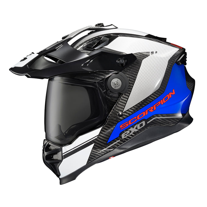 Scorpion EXO-XT9000 Trailhead Helmet in White/Blue