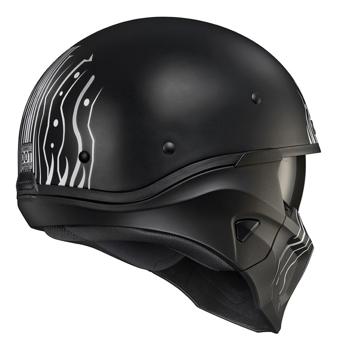 Scorpion Covert X Tribe Helmet in Matte Black/White