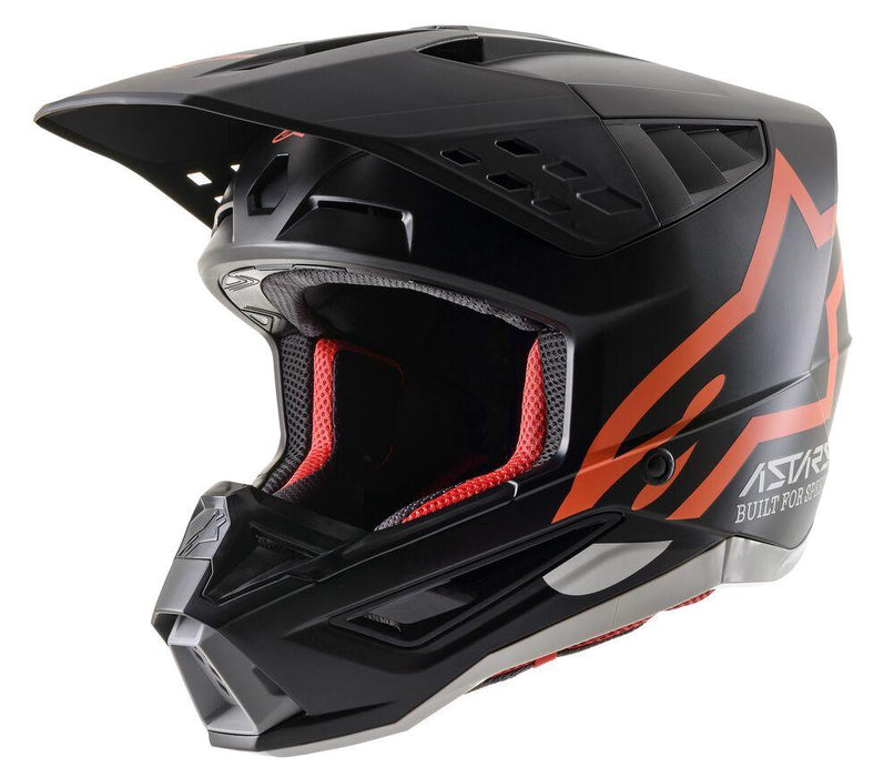 Alpinestars SM5 Compass Helmet in Black/Fluo Orange