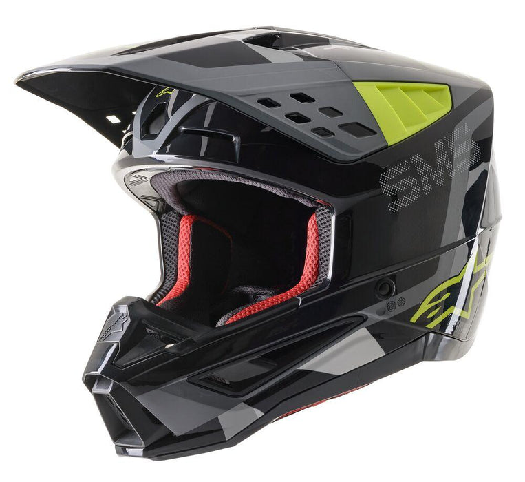 Alpinestars SM5 Rover Helmet in Black/Fluo Yellow/Gray