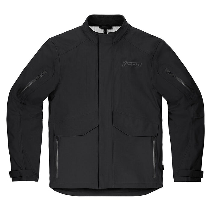 Icon Stormhawk Waterproof Jacket in Black
