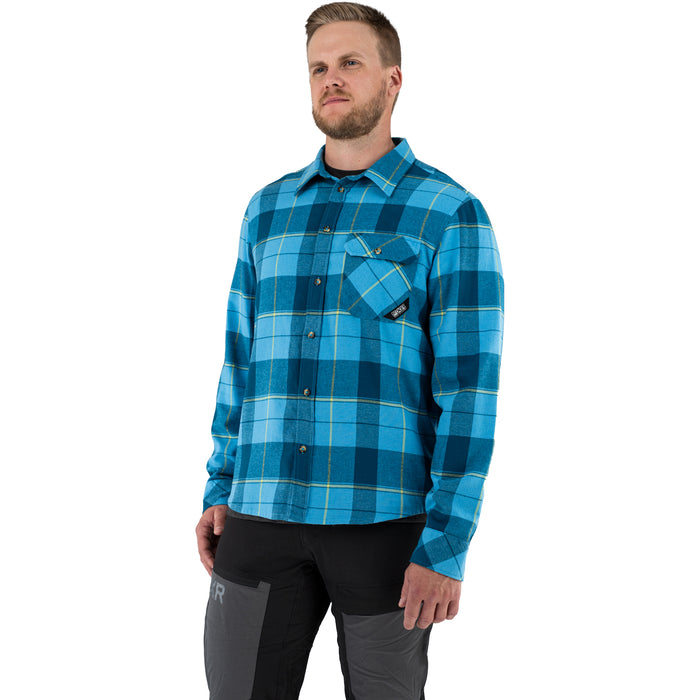 FXR Timber Flannel Shirts in Sky Blue/Slate