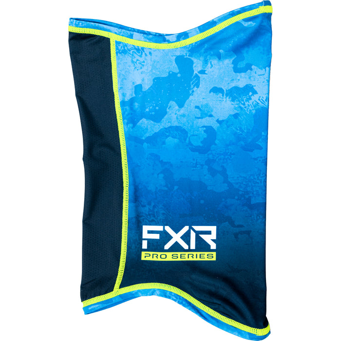FXR Tournament Pro UPF Neck Gaiter in Blue Camo/HiVis