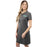 FXR Track Tech Women's T-shirt Dress in Char Heather/Seafoam