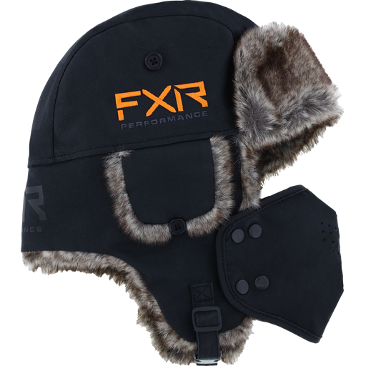 FXR Trapper Hat in Black/Orange