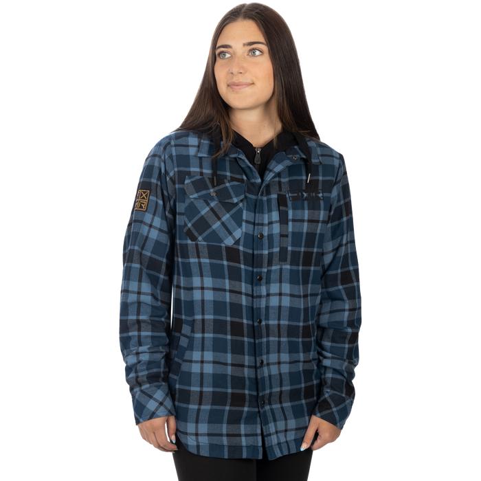 FXR Unisex Timber Insulated Flannel Jacket in Steel/Slate