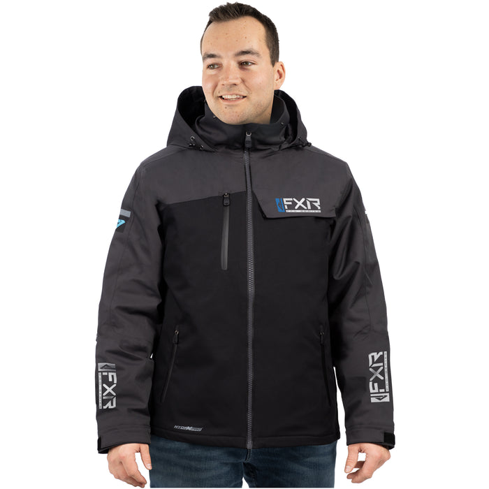 FXR Vapor Pro Insulated Tri-Laminate Jacket in Charcoal/Black