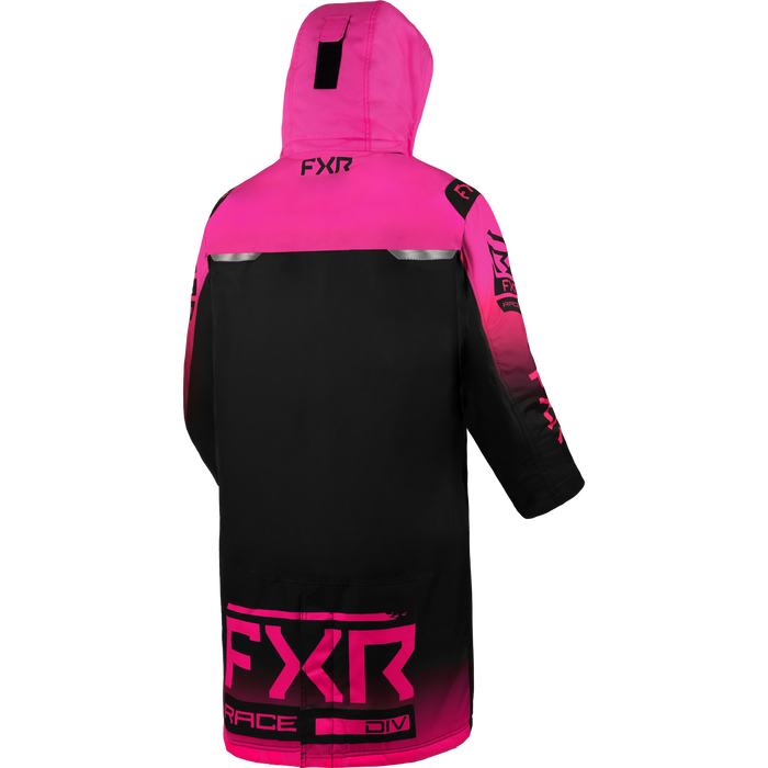 FXR Warm-up Youth Coat in Black/Electric Pink Fade