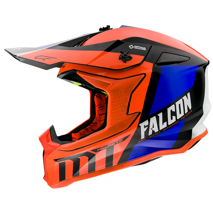 MT Helmet FALCON Warrior Helmet in  Orange Hi-Viz