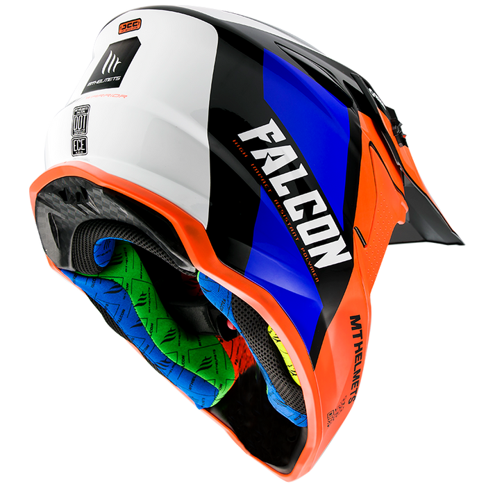 MT Helmet FALCON Warrior Helmet in  Orange Hi-Viz