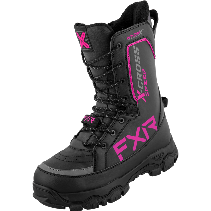 FXR X-Cross Speed Boot in Black/Fuchsia