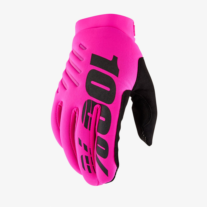 100 percent Brisker Women’s Gloves in Pink/Black
