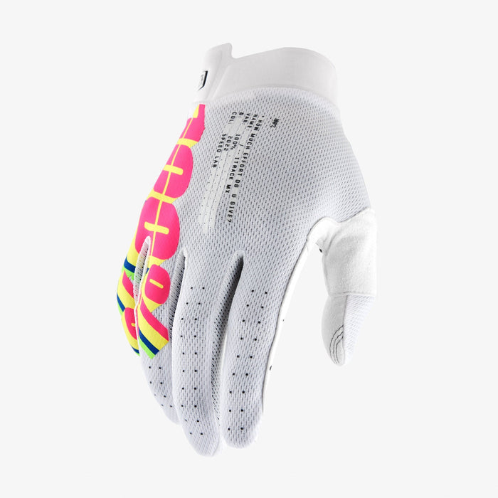 100 percent I-track System Gloves in White