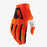 100 percent Ridefit Gloves in Flourescent Orange