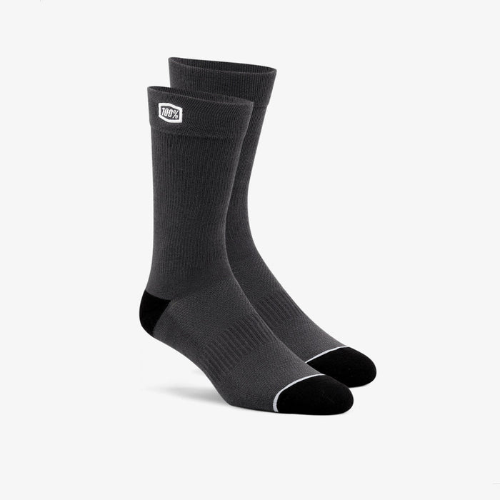 100% Solid Casual Socks in Gray