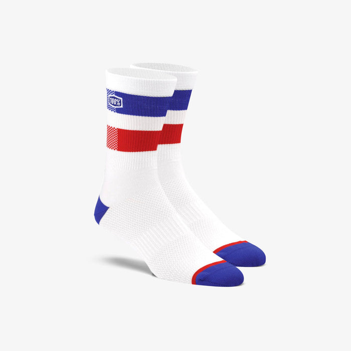 100% Flow Performance Socks in White