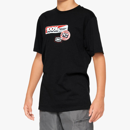 100 Percent Stamps Youth T-shirt in Black