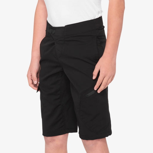 100% Ridecamp Youth Shorts in Black