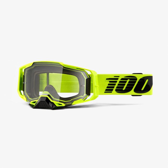100% Armega Googles - Clear Lens in in Nuclear Citrus / Neon Yellow/Black