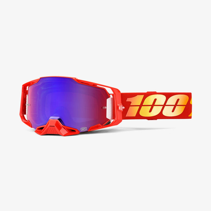 100% Armega Googles - Mirror Lens in Nuketown / Red/Blue / Fluorescent Orange/Yellow