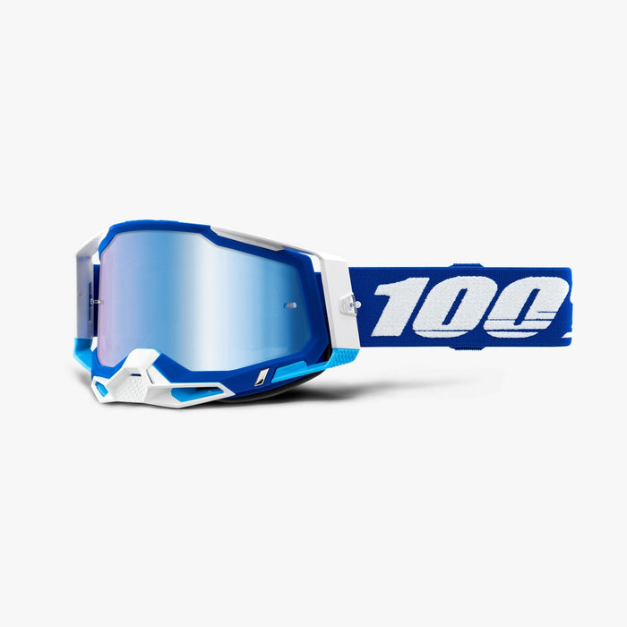 100% Racecraft 2 Googles - Miror Lens in Blue / Blue / Blue/White