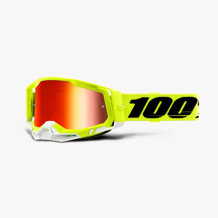 100% Racecraft 2 Googles - Miror Lens in Fluorescent Yellow/ Red / Fluorescent/Black