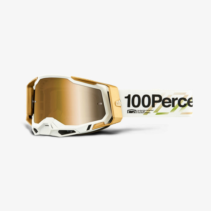100% Racecraft 2 Googles - Miror Lens in Succession / Gold / White/Gold