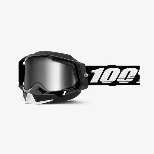100% Racecraft 2 Snow Goggles - Mirror Lens in Black / Silver / Black/White
