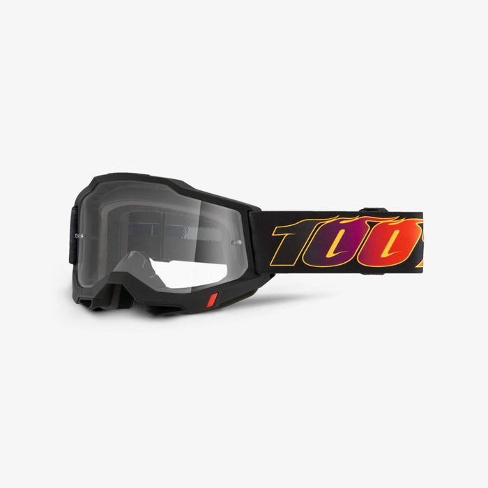 100% Accuri 2 Googles - Clear Lens in Diablo / Black/Orange/Red