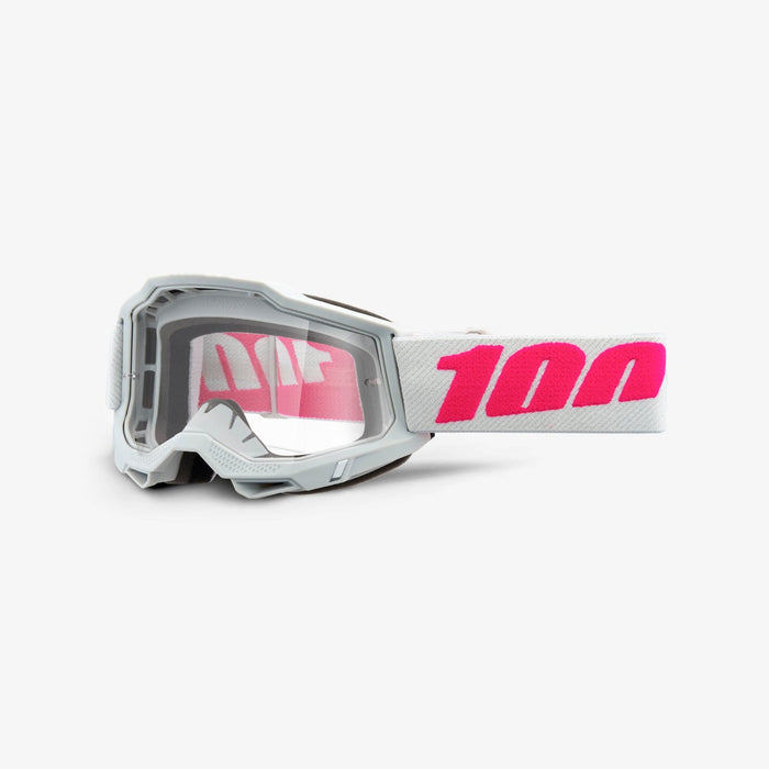 100% Accuri 2 Googles - Clear Lens in Moto / White/Pink