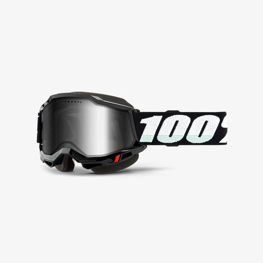100% Accuri 2 Snow Goggles - Mirror Lens in Black / Silver / Black/white