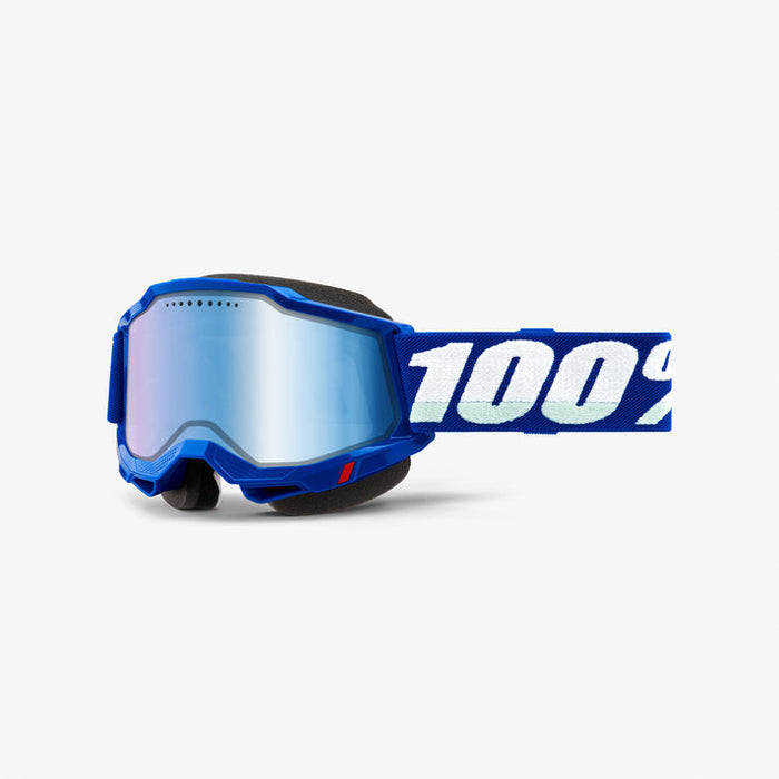 100% Accuri 2 Snow Goggles - Mirror Lens in Blue / Blue / Blue/white