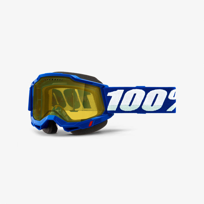 100% Accuri 2 Snow Goggles - Yellow Lens in Blue / Blue/white