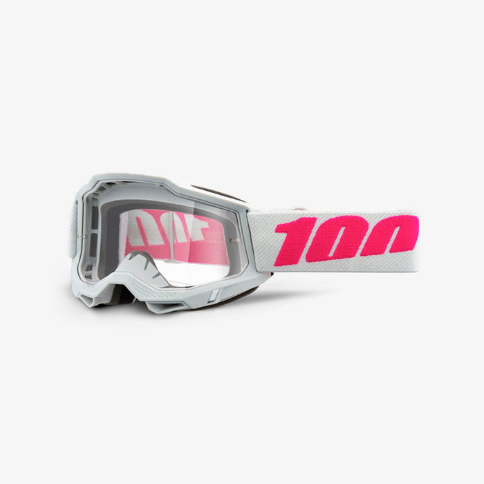 100% Accuri 2 Youth Goggles - Clear Lens in Keetz / White/pink