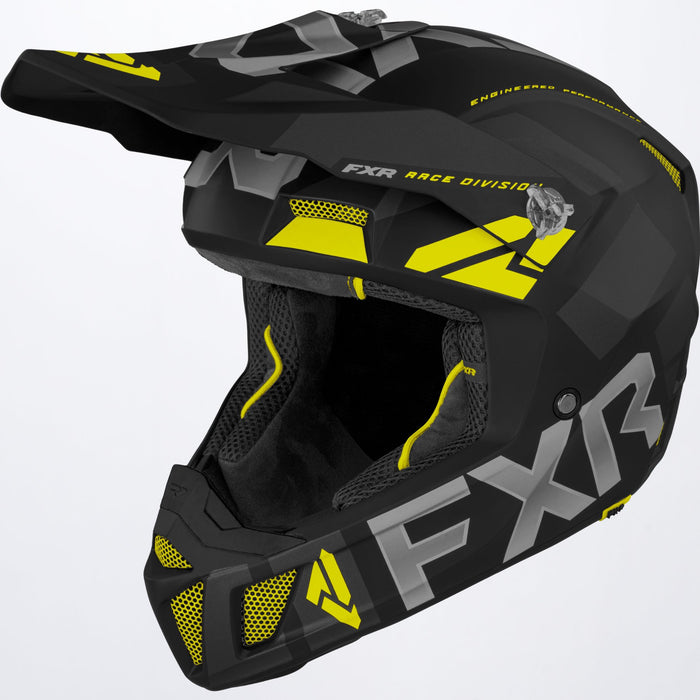 FXR Clutch Evo Helmet in Black/Hi Vis