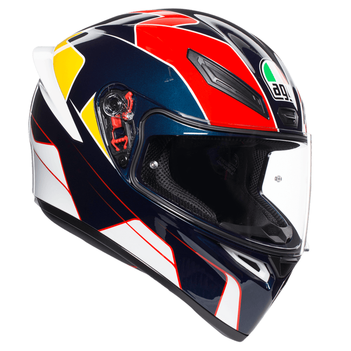 AGV K1 Multi Helmet Motorcycle Helmets AGV Pitlane Blue/Red/Yellow XS 